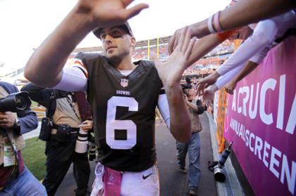You better believe fans are getting behind Brian Hoyer. (AP)