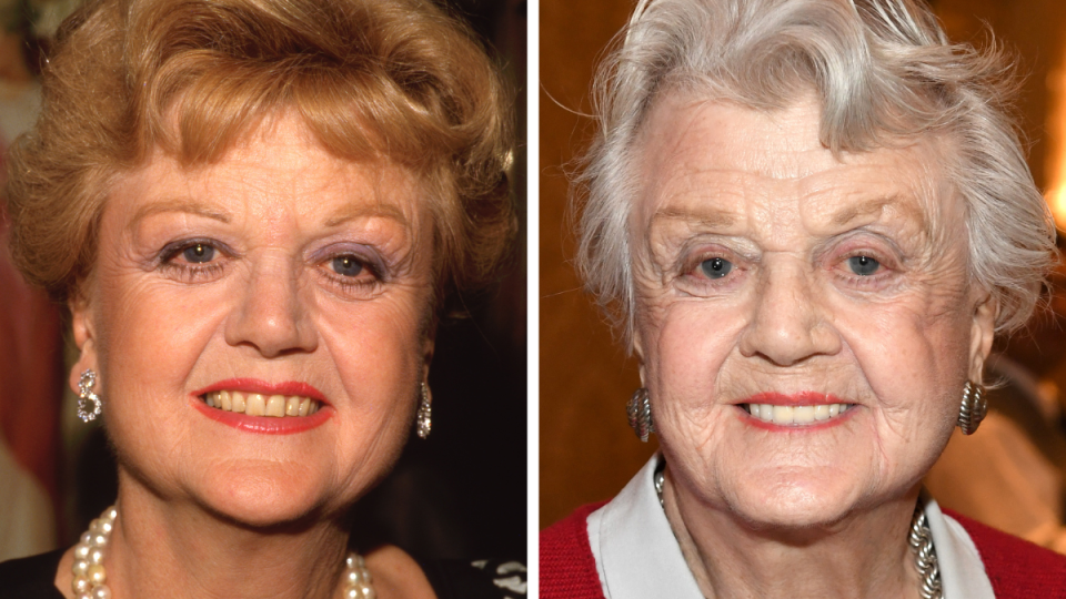 Angela Lansbury- star of 'Murder, She Wrote.' Left: 1986; Right: 2019