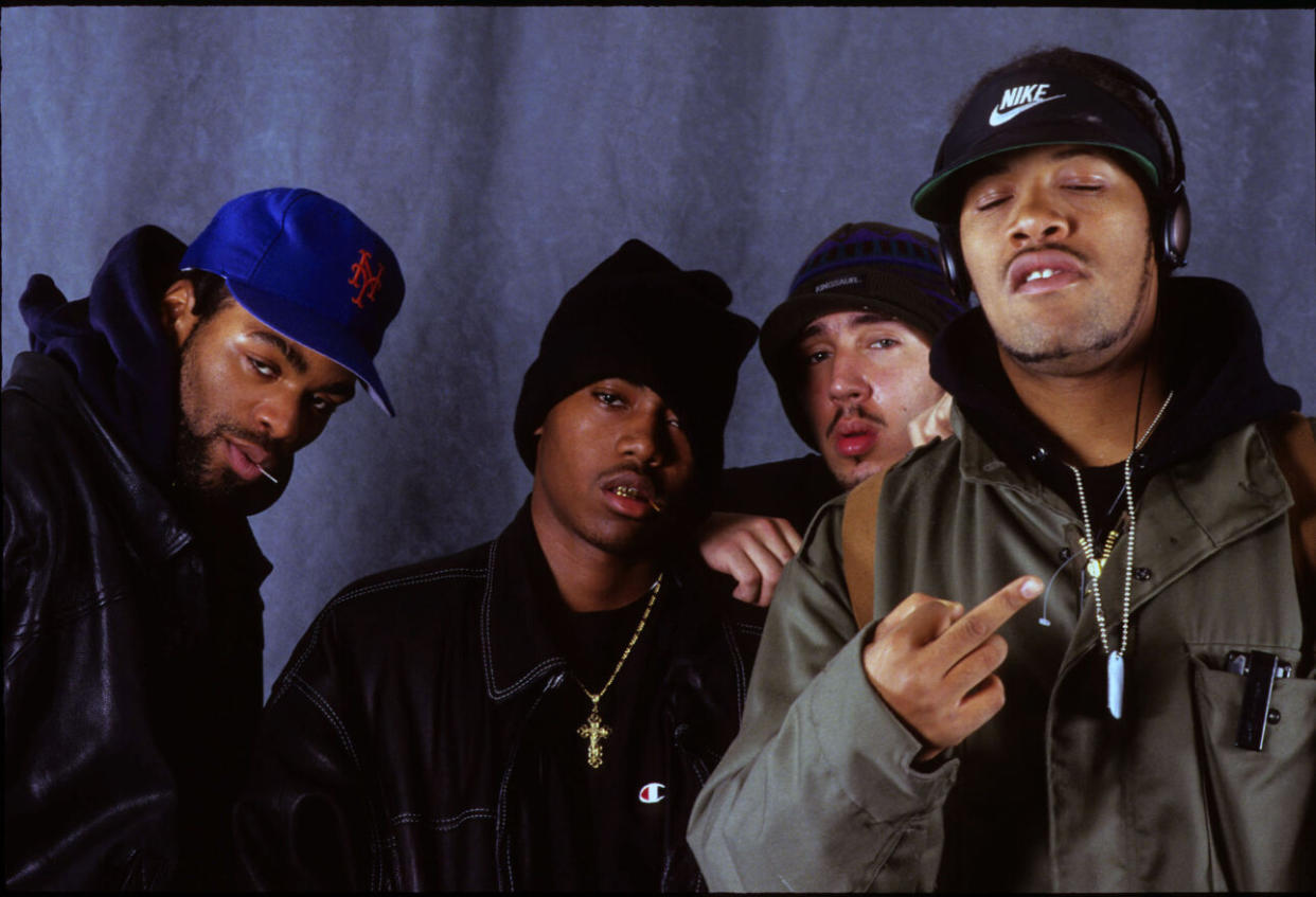 Method Man, Nas, Kurios, and Redman in NYC, November 10, 1994. (Credit: Al Pereira/Getty Images/Michael Ochs Archives)