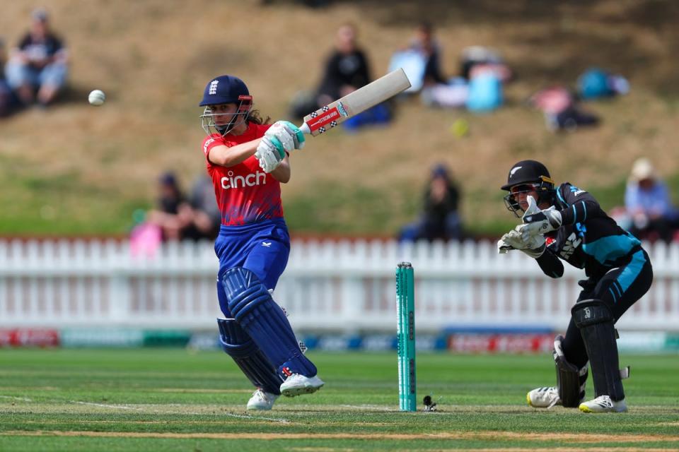 Maia Bouchier’s 91 helped England to a 47-run win over the White Ferns (Getty)