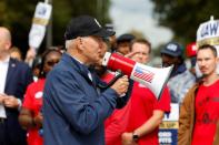 U.S. President Joe Biden joins United Auto Workers picket line in Bellville, Michigan