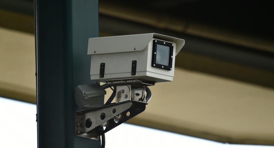 At Bradenton's LECOM Park, camera/radar devices are placed throughout the stadium pointing at home plate at different angles to create a virtual strike zone. If a pitch enters the zone, a computer registers a strike and sends the call to the home-plate umpire via earpiece.