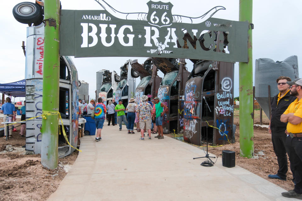 Over 100 people came out Friday for the christening of the new Big Texan Route 66 Bug Ranch in Amarillo.