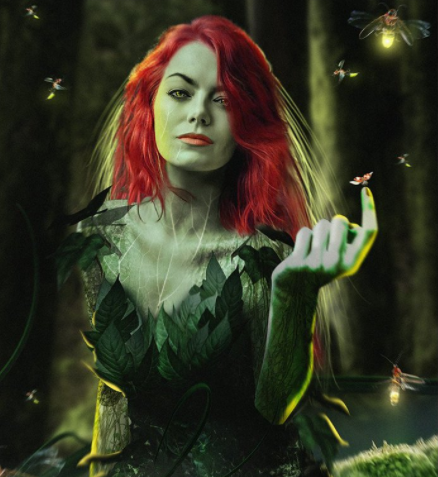 Emma Stone imagined as Poison Ivy by artist Kode A., a.k.a. BossLogic (Twitter/@Bosslogic)