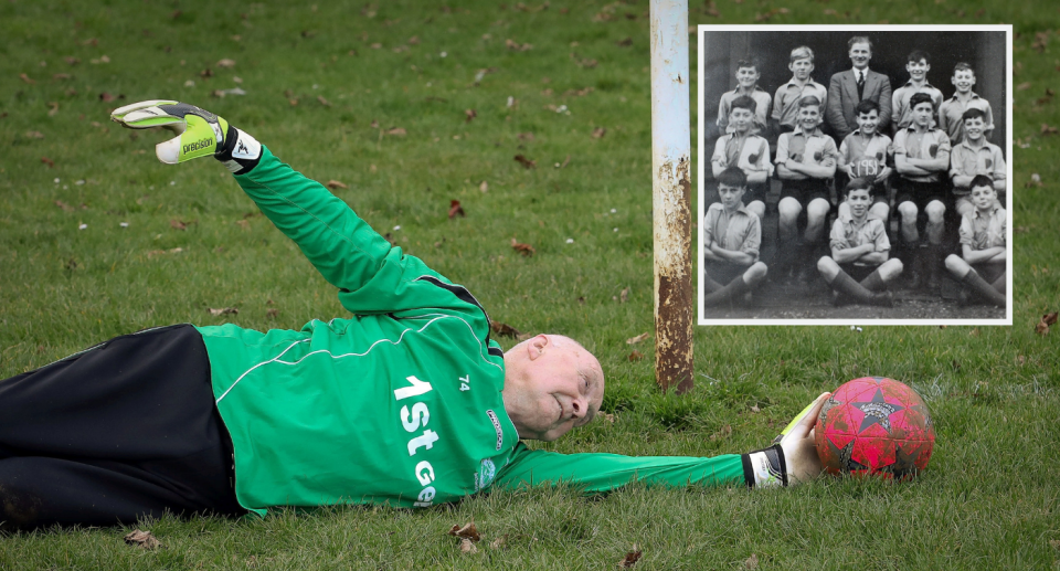 Britain’s oldest goalkeeper is Colin Lee, a Wolves fan (SWNS)