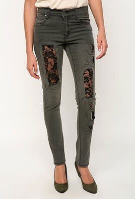 Cheap Monday Black Lace Tight Jean - $65.00