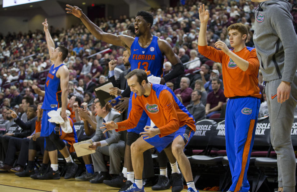 The Florida Gators have plenty to smile about after stealing a victory in Missouri. (AP Photo)