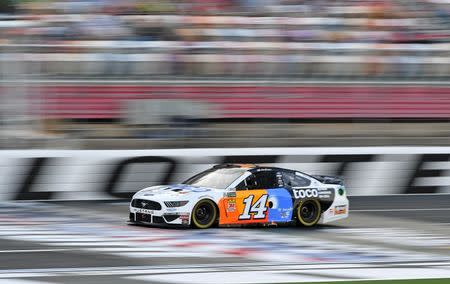 May 17, 2019; Concord, NC, USA; NASCAR Cup Series driver Clint Bowyer (14) during qualifying for the Monster Energy All-Star Race at Charlotte Motor Speedway. Mandatory Credit: Jasen Vinlove-USA TODAY Sports