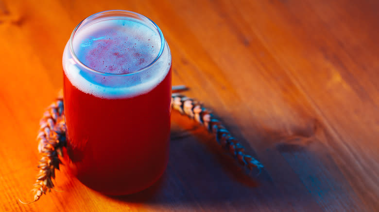 glass of lambic beer