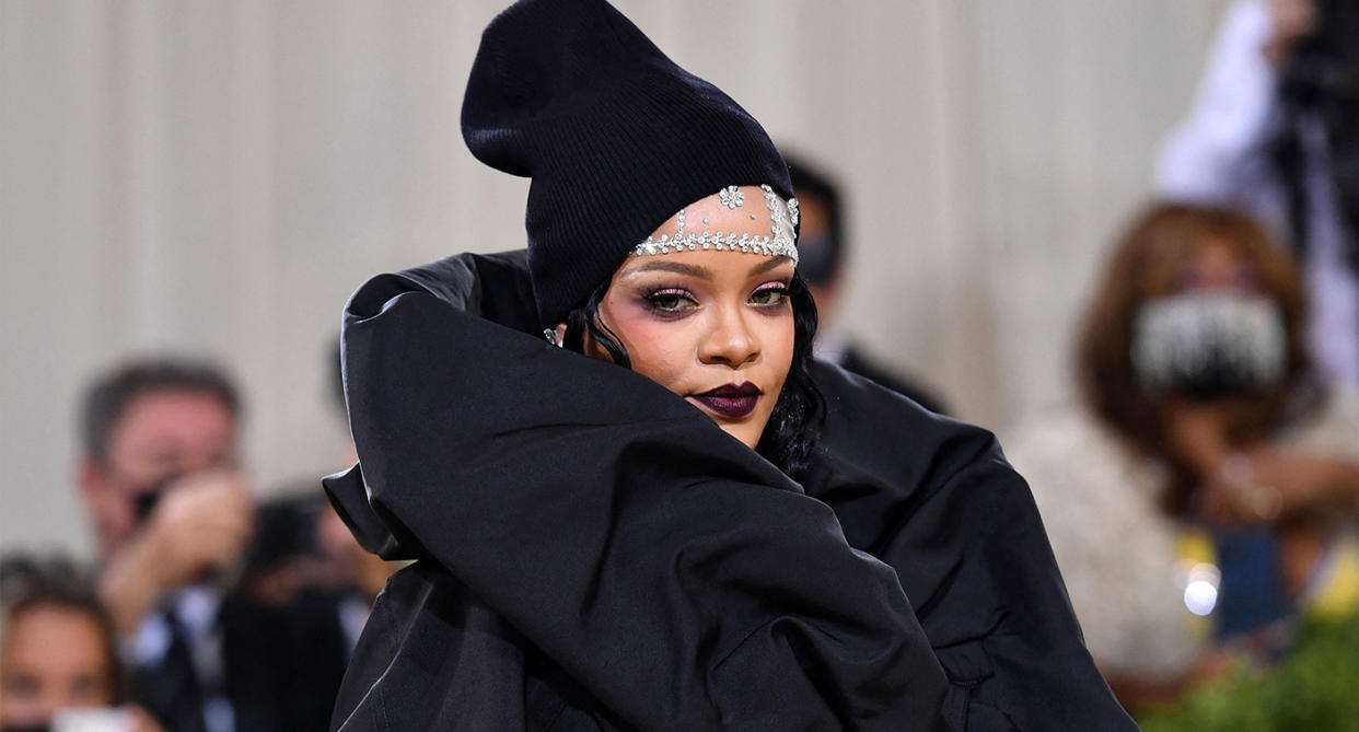 Everything you need to know about Rihanna's Met Gala beauty look. (Getty Images)