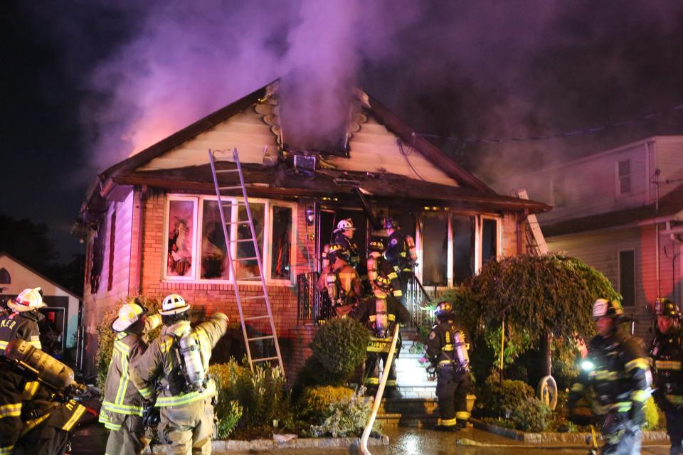 Firefighters respond to a fire in South Hackensack June 9, 2022.