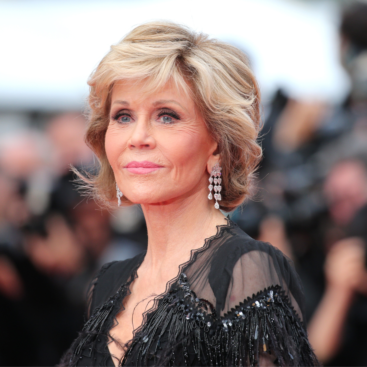  Actress Jane Fonda attends the screening of "Sink Or Swim (Le Grand Bain)" during the 71st annual Cannes Film Festival at Palais des Festivals on May 13, 2018 in Cannes, France 