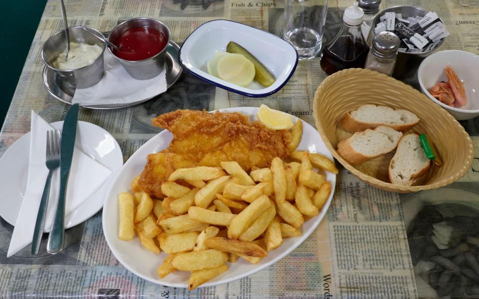 Fish and chips is more of a beachside affair so avoid the tourist traps in London