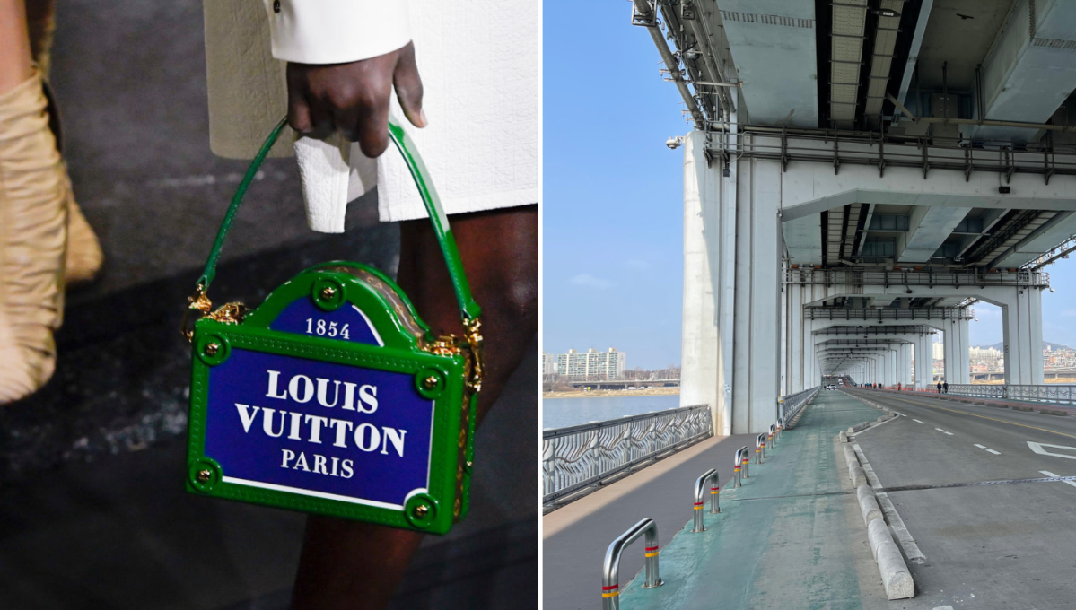 Louis Vuitton Pre-Fall Collection Bags Walk a Bridge in Korea
