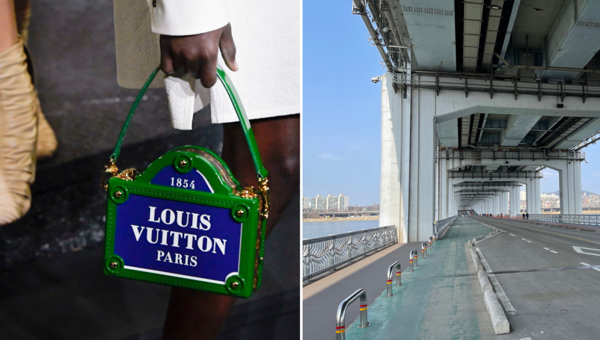 Louis Vuitton Pre-Fall Collection Bags Walk a Bridge in Korea - PurseBop