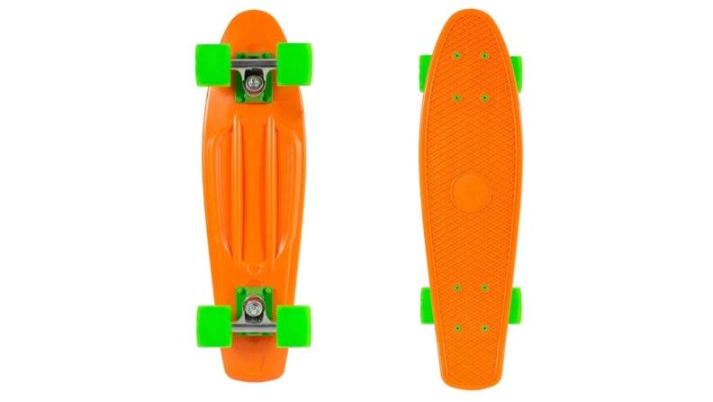 This Penny Board style plastic board has 5" trucks.