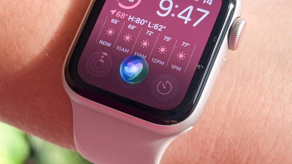 Apple Watch SE (2022) shown on wrist