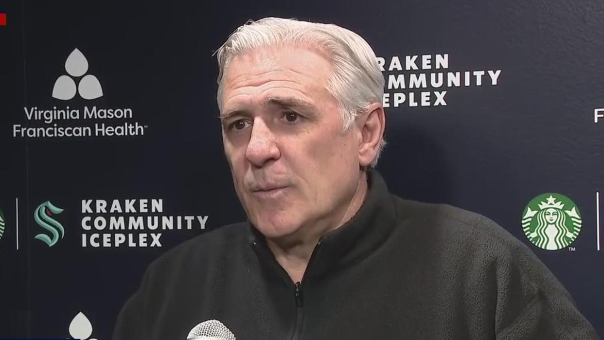 <div>Seattle Kraken general manager Ron Francis speaks with reporters on April 29, 2024 at the Kraken Community Iceplex in Seattle, Wash. about his decision to relieve head coach Dave Hakstol of his duties after three season on the bench.</div> <strong>(Bill Bushmaker / FOX 13 Seattle)</strong>