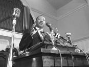 FILE - In this 1960, file photo, Martin Luther King Jr. speaks in Atlanta. President Donald Trump has visions of establishing by the final months of his second term—should he win one—a “National Garden of American Heroes” that will pay tribute to some of the prominent figures in the nation’s history, including Rev. Martin Luther King Jr., that he sees as the “greatest Americans to ever live.” The president unveiled his plan Friday, July 3, 2020, during his speech at Mount Rushmore National Memorial, S.D. (AP Photo, File)