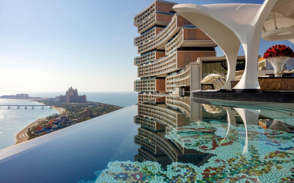 The chic rooftop pool at Atlantis the Royal affords glorious views across the city