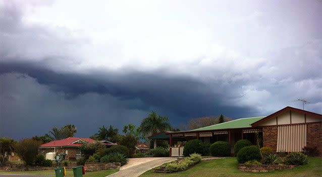 A reader contributed photo of today's storm in Ipswich. Photo: Lorraine Cravens-Griffiths