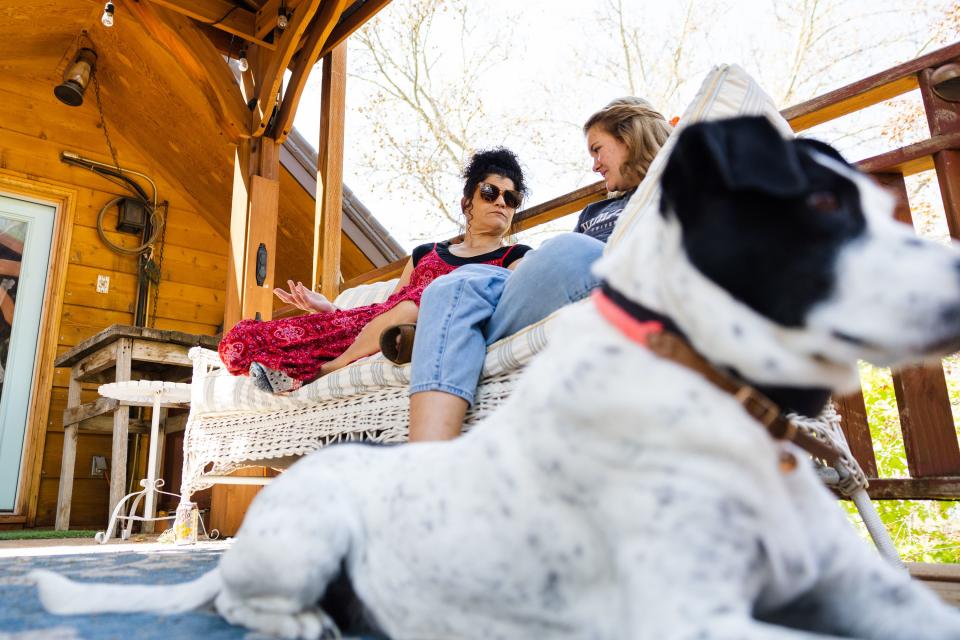 Zoey Hoover sits with her mother Autumn Hoover, left, at their home in Logan on Thursday, May 18, 2023. | Ryan Sun, Deseret News