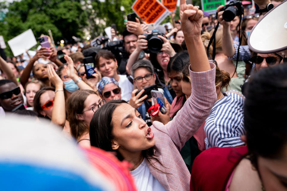 As the Supreme Court Overturns Roe v. Wade , Protests Erupt Around the Country: See the Photos