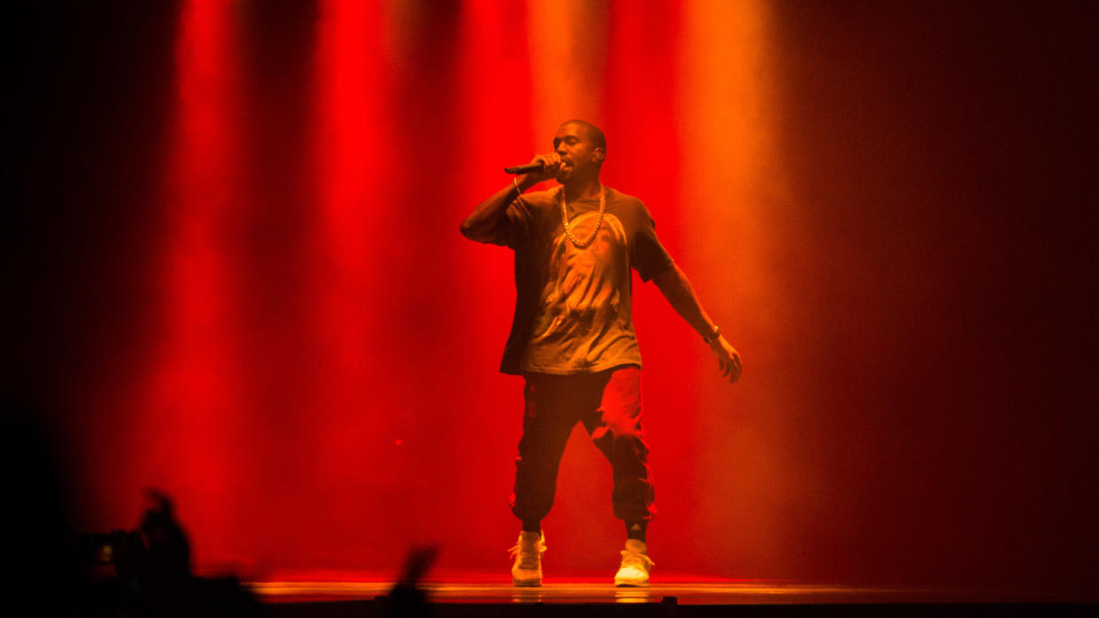 Scott Roth/Invision/AP/REX/Shutterstock Kanye West performs at the 2016 The Meadows Music and Arts Festivals at Citi Field, in Flushing, New York2016 The Meadows Music and Arts Festivals - Day 2, New York, USA.