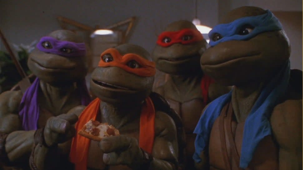 The turtles in 'Teenage Mutant Ninja Turtles: The Secret of the Ooze.'