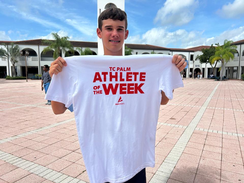 Sebastian River freshman Jaxson Weese is the latest winner of TCPalm's Athlete of the Week for the 2024-25 school year.