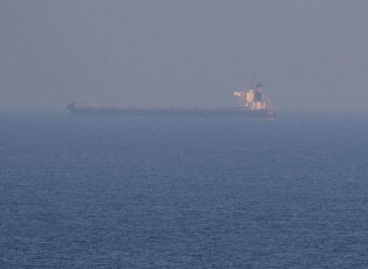 A grain ship carrying Ukrainian grain is seen in the Black Sea, amid Russia's attack on Ukraine (REUTERS)