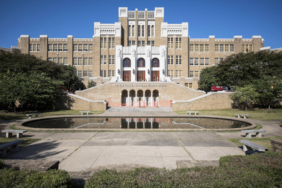 Little Rock Central High School,&nbsp;which is now a designated national historic site.