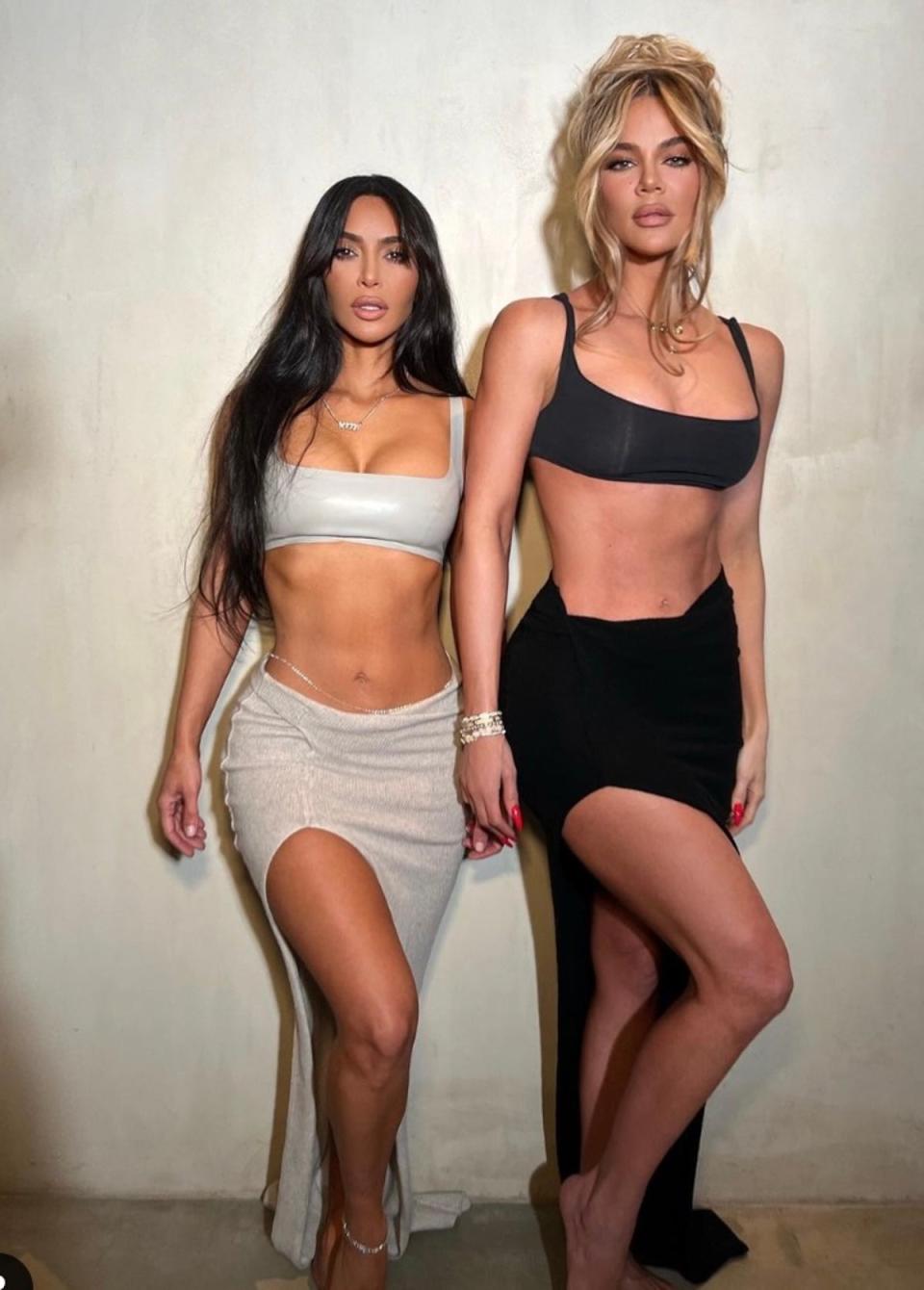 Sisters Kim and Khloe Kardashian have also been accused of photoshopping photos in the past (Khloe Kardashian/Instagram)