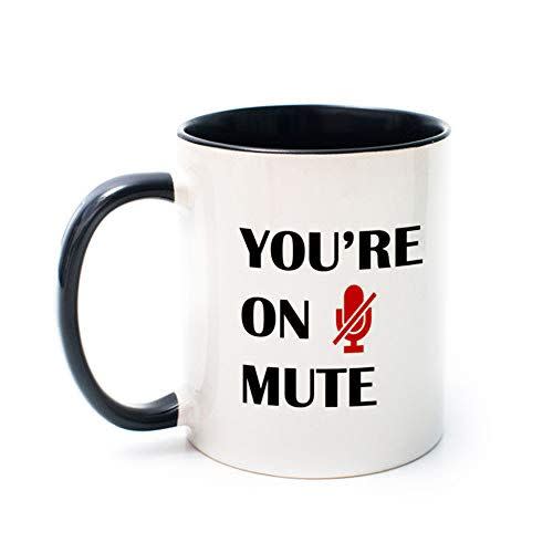 2) Ceramic 13-Ounce 'You're On Mute' Coffee Mug