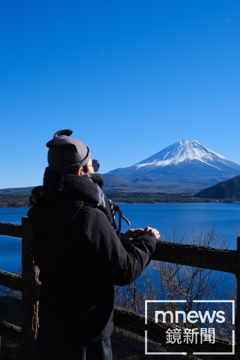 富士山的美景，讓詹雅雯難忘。（詹雅雯經紀人提供）