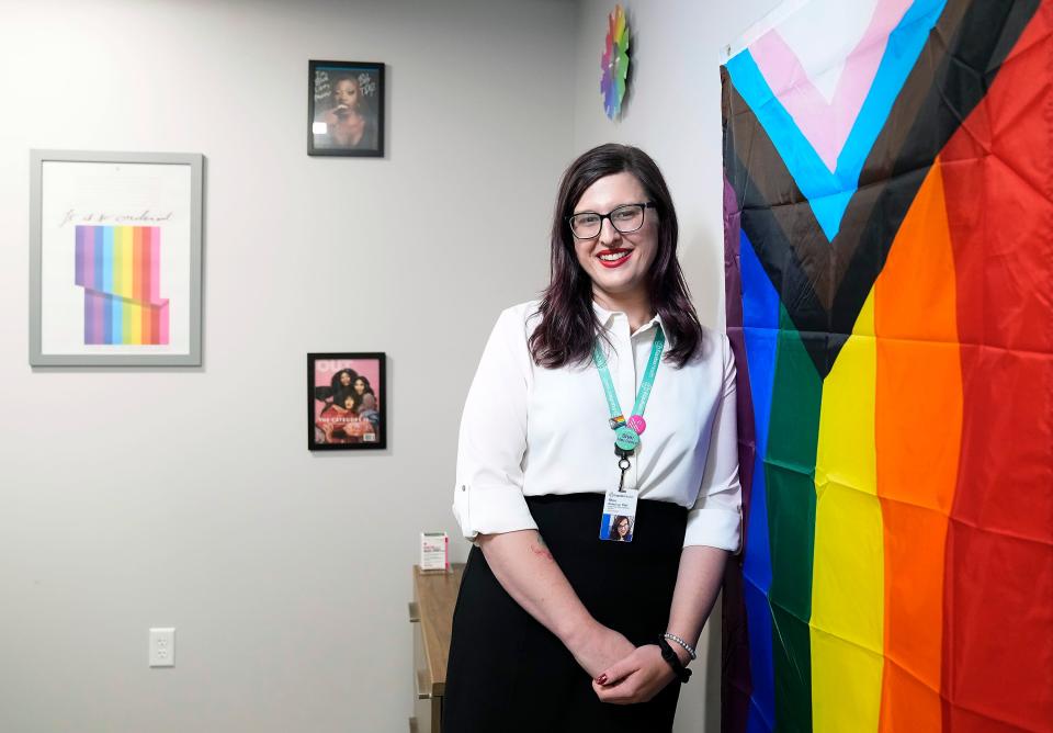 Rhea Debussy, Equitas Health external affairs director, who is transgender, said the end of Roe v. Wade will undermine access to gender-affirming care.
