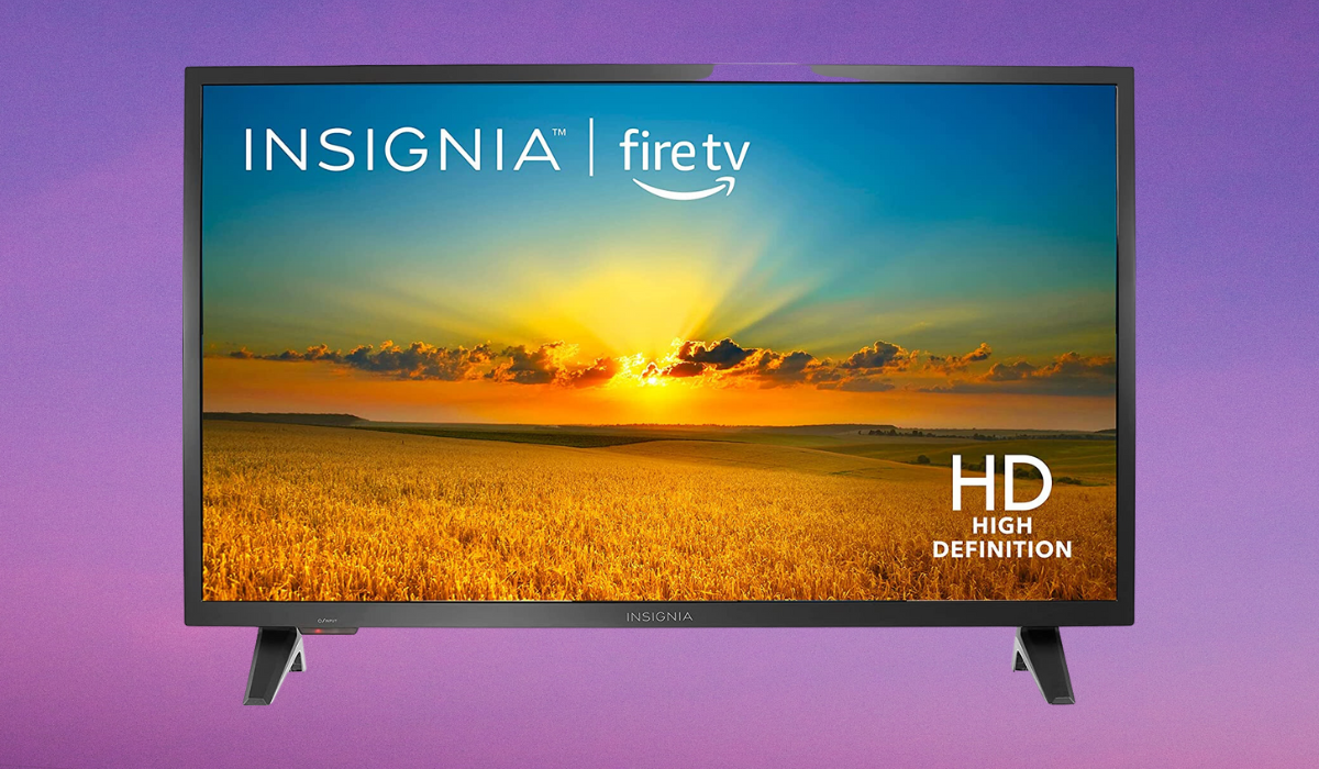 Smart TV with Insignia screensaver.