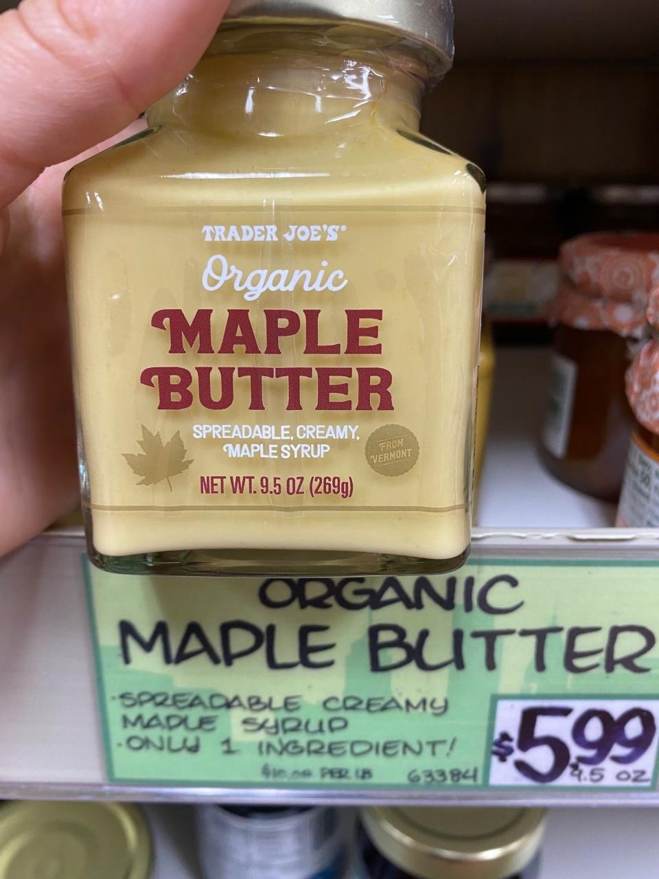 A jar of maple butter.