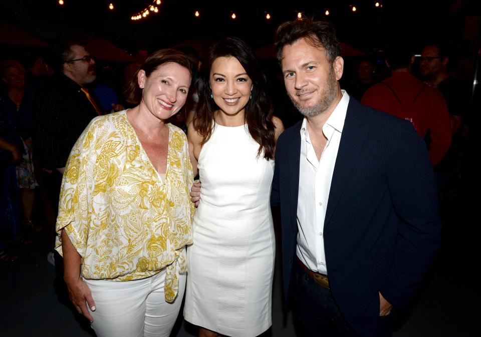 Ming-Na Wen with EW SVP and publisher Ellie Duque and editor in chief JD Heyman.