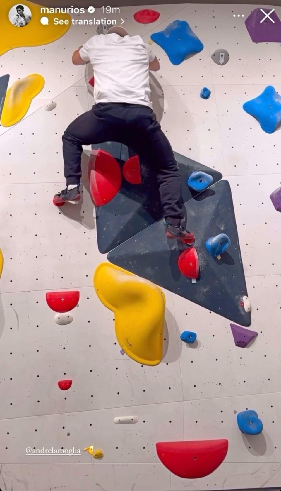 Andr\u00e9 Lamoglia bouldering