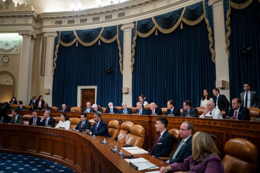 WASHINGTON, DC - DECEMBER 20: The House Ways and Means Committee convenes for a meeting in the Longworth House Office Building on Capitol Hill on Tuesday, Dec. 20, 2022 in Washington, DC. The committee is meeting to discuss former President Donald Trump's tax returns and whether to release the information to the public. (Kent Nishimura / Los Angeles Times)