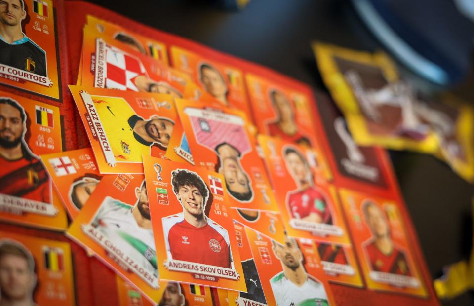 El Álbum de Panini se ha convertido en un clásico de los mundiales para los amantes del fútbol (Foto: VIRGINIE LEFOUR/BELGA MAG/AFP via Getty Images)