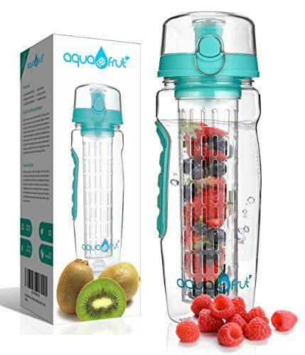 7) AquaFrut 32oz Fruit Infuser Water Bottle