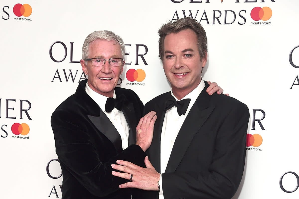 Paul O’Grady and Julian Clary at the Olivier Awards in 2017 (Getty Images)