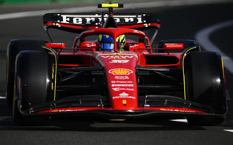 Oliver Bearman of Great Britain driving the (38) Ferrari SF-24 on track during final practice ahead of the F1 Grand Prix of Saudi Arabia at Jeddah Corniche Circuit on March 08, 2024 in Jeddah, Saudi Arabia