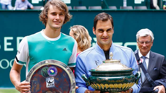 Zverev and Federer. Image: Getty