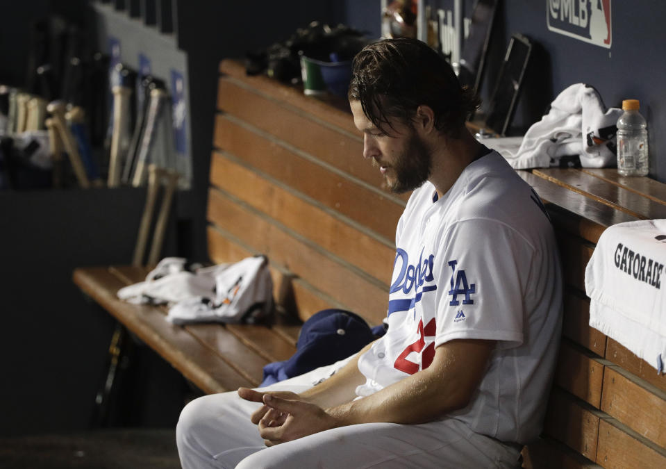 Clayton Kershaw and the Dodgers twice fell in the World Series to teams embroiled in baseball's sign-stealing scandal. (AP Photo/Jae C. Hong)