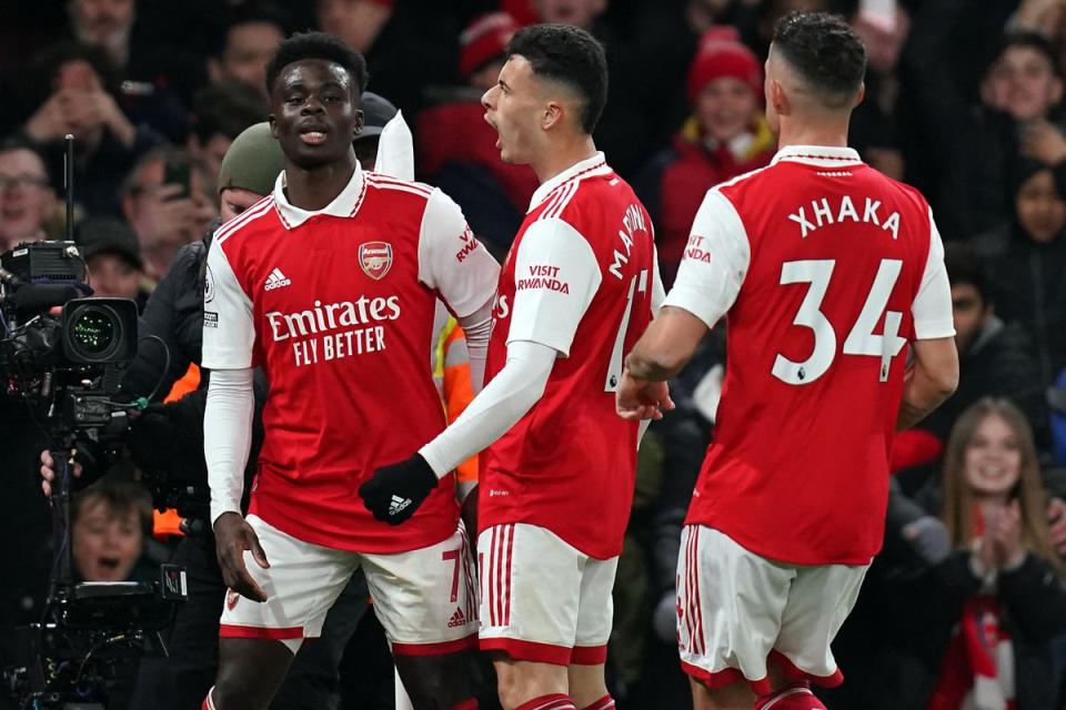 Both Martinelli and Saka shone for Arsenal (PA Wire)