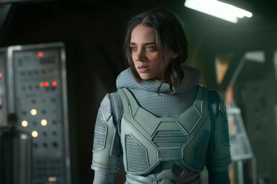 Ghost (Hannah John-Kamen) isn't entirely bad, but she still makes trouble in 