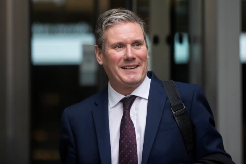 Britain's opposition Labour Party Shadow Brexit Secretary Starmer leaves BBC HQ in London